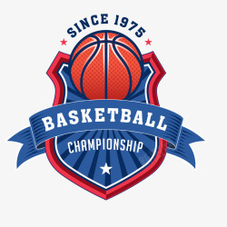 篮球图案彩色的篮球比赛徽章矢量图高清图片