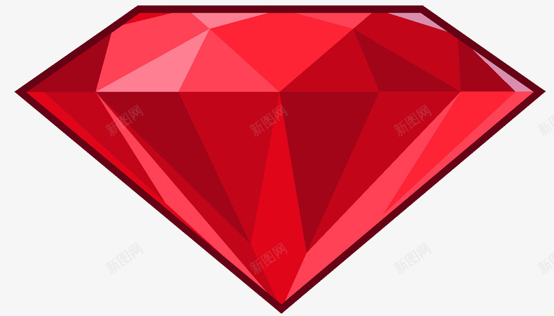 手绘的红钻石png免抠素材_新图网 https://ixintu.com PNG素材 手绘 红色 钻石