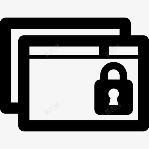 锁定符号的一个窗口图标png_新图网 https://ixintu.com 安全 安全系统 挂锁 界面 符号 系统 锁