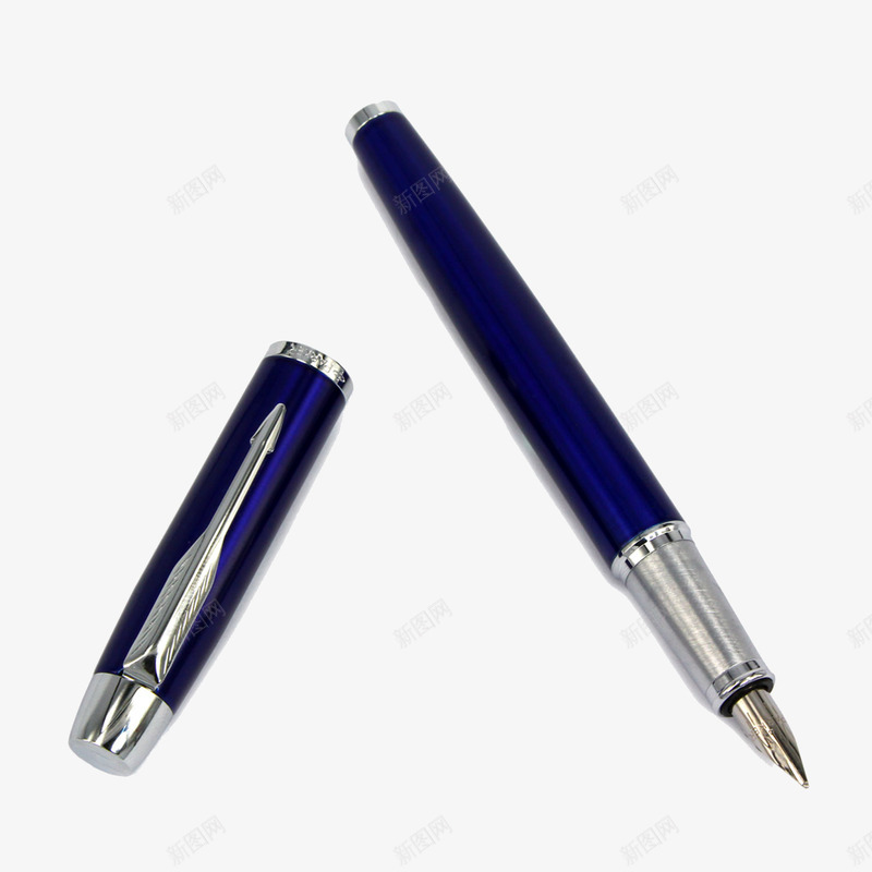 蓝色的钢笔png免抠素材_新图网 https://ixintu.com 写字 学习 学习用品 笔