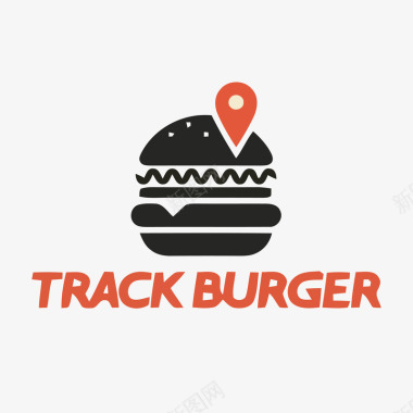 卡通汉堡logo图标图标