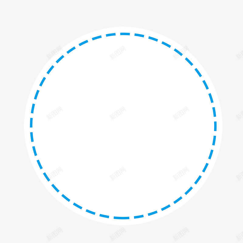 白色圆形标签png免抠素材_新图网 https://ixintu.com 圆形 形状 漂浮 虚线