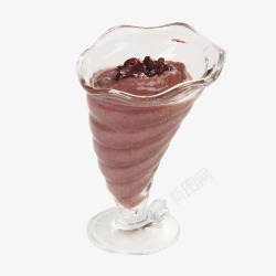 口感冰凉清爽饮品红豆冰沙高清图片