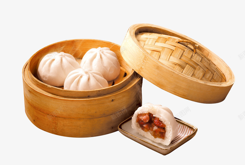出笼的小笼包png免抠素材_新图网 https://ixintu.com PNG 小笼包 笼子 肉馅
