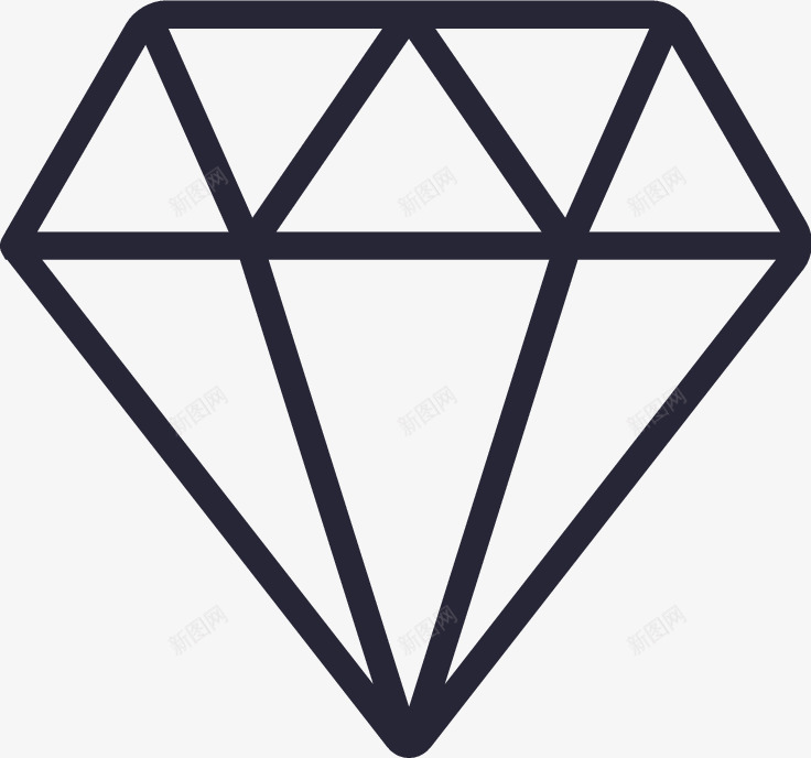钻石矢量图图标eps_新图网 https://ixintu.com 钻石 矢量图