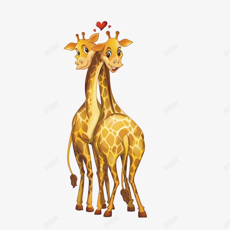 爱情甜蜜长颈鹿png免抠素材_新图网 https://ixintu.com png免抠图 动物 卡通 手绘 爱情 相爱 长颈鹿
