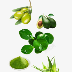 芦荟精华液绿色植物美白祛斑高清图片