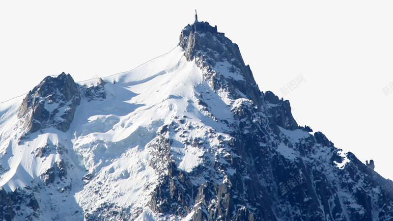 阿尔卑斯山勃朗峰雪山一psd免抠素材_新图网 https://ixintu.com 名胜古迹 旅游风景 著名建筑