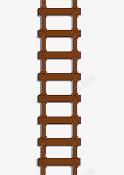 棕色木质梯子矢量图素材