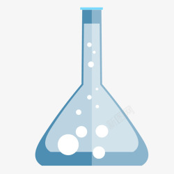 医疗化学实验手绘卡通锥形瓶矢量图高清图片