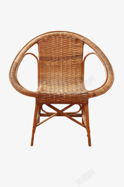 棕色手工凉快的椅子编织物实物素材