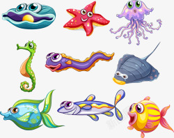海底世界动物海马卡通素材