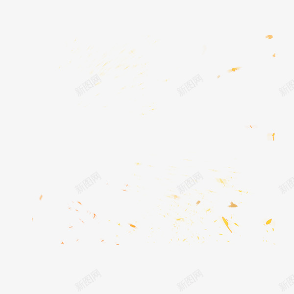 漂浮碎片png免抠素材_新图网 https://ixintu.com 发光 简约 酷炫 金色碎片 黄色