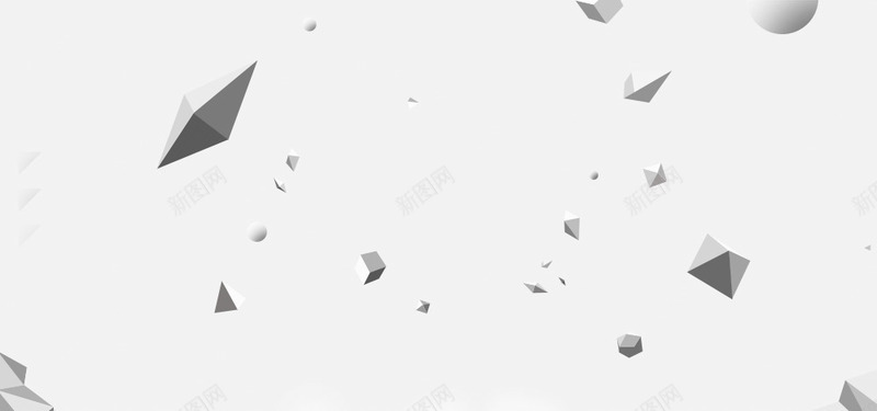 灰色立体几何漂浮装饰png免抠素材_新图网 https://ixintu.com 漂浮 灰色 立体几何 装饰