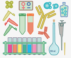 化学实验元素图案素材