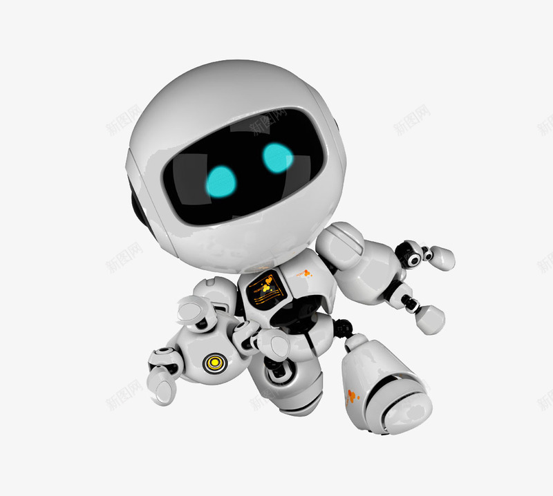 奔跑的机器人png免抠素材_新图网 https://ixintu.com 奔跑 机器人 科技 运动