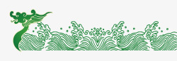 绿色粽子小船端午节龙舟矢量图高清图片