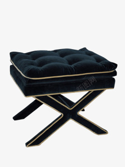 黑色软垫凳子素材