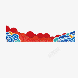 中国风红色云纹底纹素材