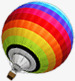 立体真是氢气球七彩装饰氢气球高清图片