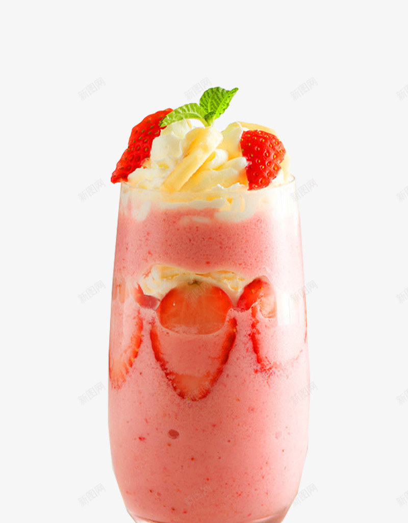 美味的草莓奶昔实物png免抠素材_新图网 https://ixintu.com 冰沙 夏日饮品 好喝 好看 水果 清凉 点缀 美味 草莓