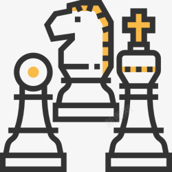 木质象棋马国际象棋图标高清图片