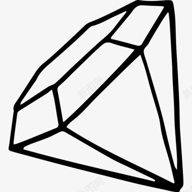 手绘钻石图标图标