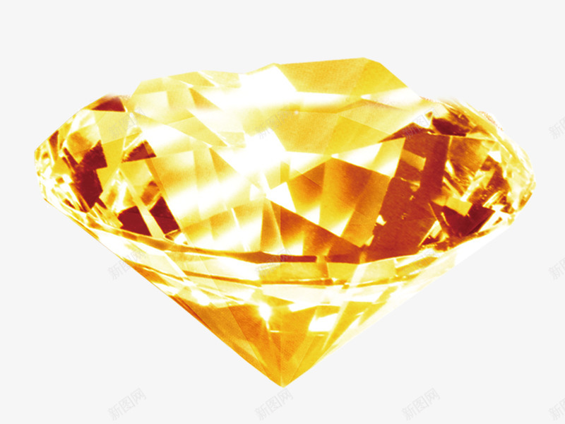 金色钻石png免抠素材_新图网 https://ixintu.com 地产 珠宝首饰 金色钻石 钻石 高档