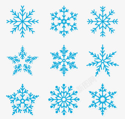 蓝色雪花片蓝色雪花圣诞装饰高清图片
