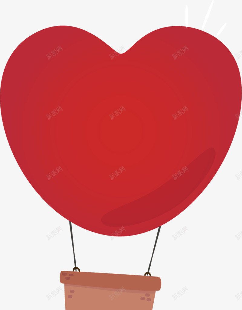 婚礼装饰爱心热气球png免抠素材_新图网 https://ixintu.com 创意热气球 升空的热气球 婚礼装饰 爱心热气球 爱情 红色爱心