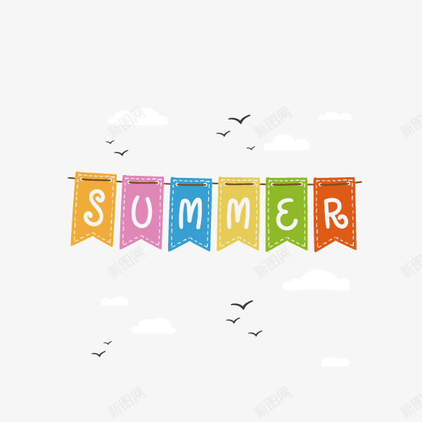 夏天summer卡通字体条幅矢量图ai免抠素材_新图网 https://ixintu.com summer 卡通字体 夏天 条幅 矢量图