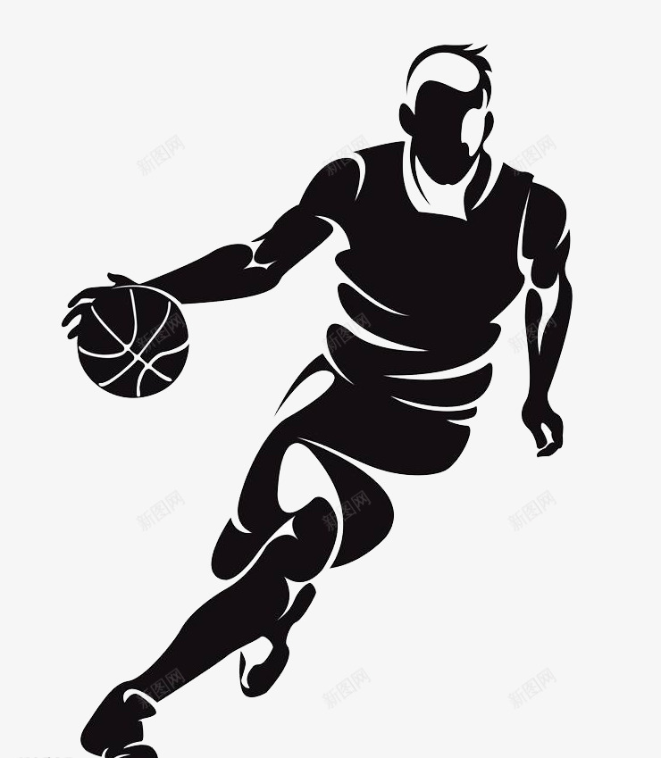 一个男孩图标png_新图网 https://ixintu.com 卡通 帅气的 手绘 白色的 简笔 篮球队 霸气 黑色的