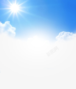 蓝色太阳背景图片太阳蓝色天空高清图片