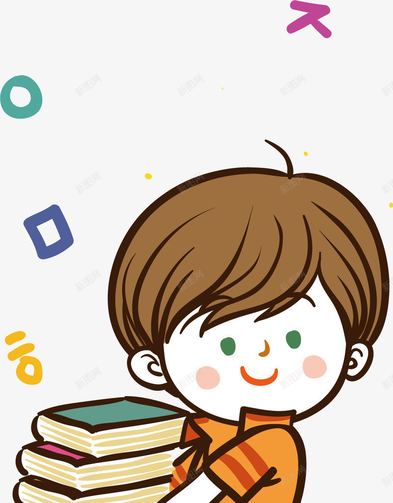 搬书的人png免抠素材_新图网 https://ixintu.com 书本 学习 搬书 移动学习 认真学习