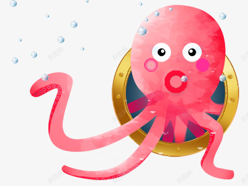 梦幻章鱼png免抠素材_新图网 https://ixintu.com 儿童游玩 巨轮 旅游 梦幻 水族馆 海底世界 章鱼 轮船
