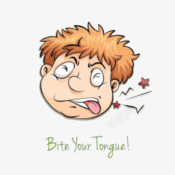bitebiteyourtougue男孩咬舌头高清图片
