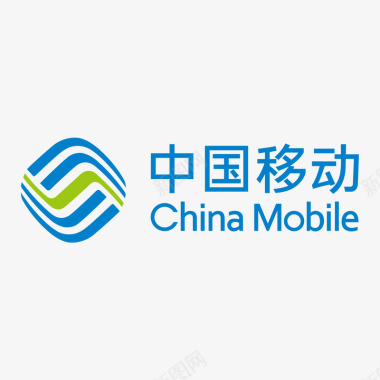 蓝色中国移动logo元素矢量图图标图标
