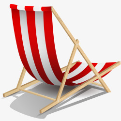 海边的沙滩椅图片彩色沙滩椅插画矢量图高清图片