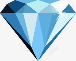 精美蓝色钻石矢量图素材