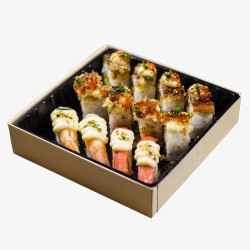 沙拉盒牛皮纸寿司餐盒高清图片