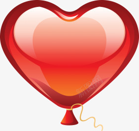 红色立体心形爱情图标图标