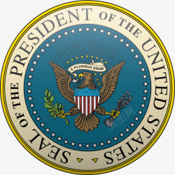 美国总统印章圆形总统圆形卡通印章高清图片