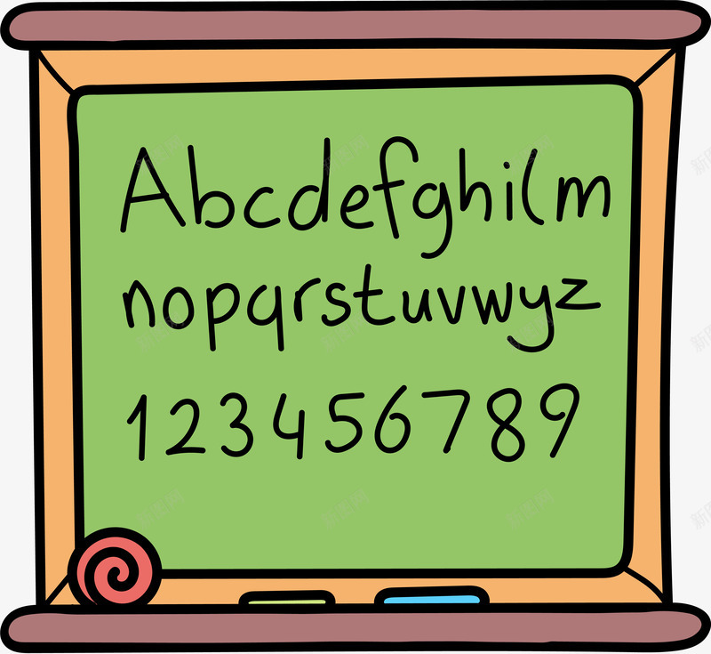 卡通手绘复古黑板png免抠素材_新图网 https://ixintu.com 上课学习 写字板 卡通手绘 复古 涂鸦板 矢量图案 黑板