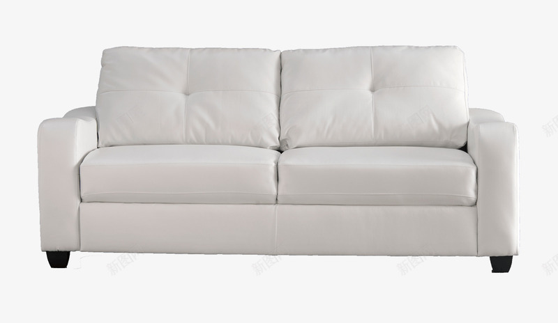 白色双人座沙发png免抠素材_新图网 https://ixintu.com 安全 家具免费PNG素材 布艺 柔软 白色 舒适