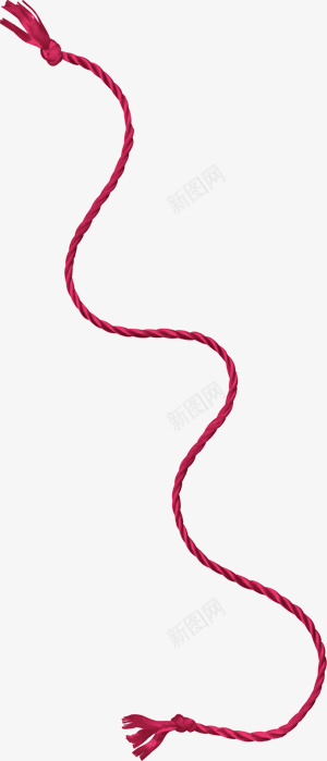 红色绳子装饰png免抠素材_新图网 https://ixintu.com 素材 红色 绳子 绳子实物图 装饰