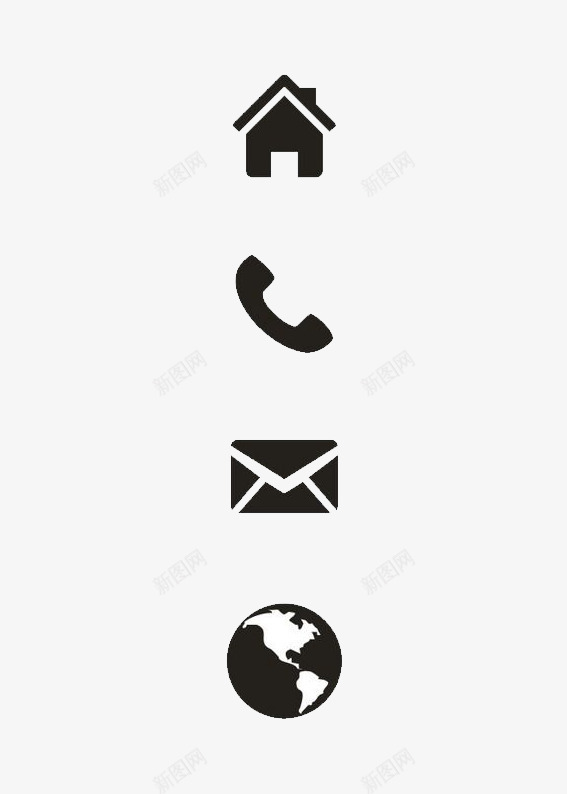 黑色住址电话图标png_新图网 https://ixintu.com icon png图片素材 互联网 免费png素材 图标 地址 小图标地址 新图 新图网 电话 电话地址 邮件