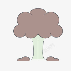 核武器爆炸的卡通核武器爆炸蘑菇云高清图片