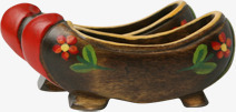 木头手工制作女鞋中国风木头女鞋印章高清图片