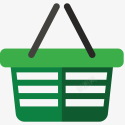 塑料篮子绿色购物篮插画矢量图高清图片
