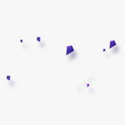紫色纸漂浮几何体高清图片